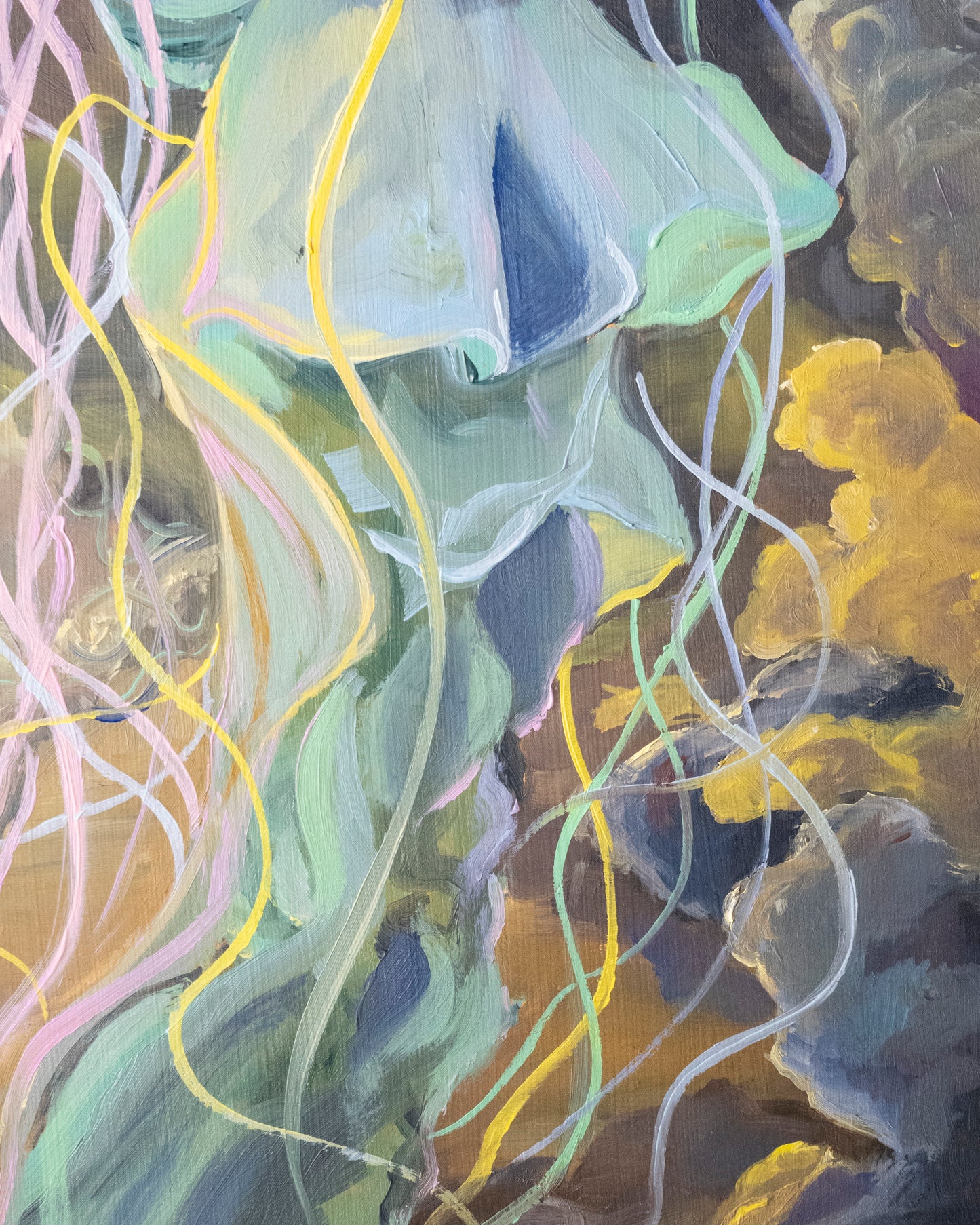 Jellyfish Daydreams 8x10in Original Oil Painting