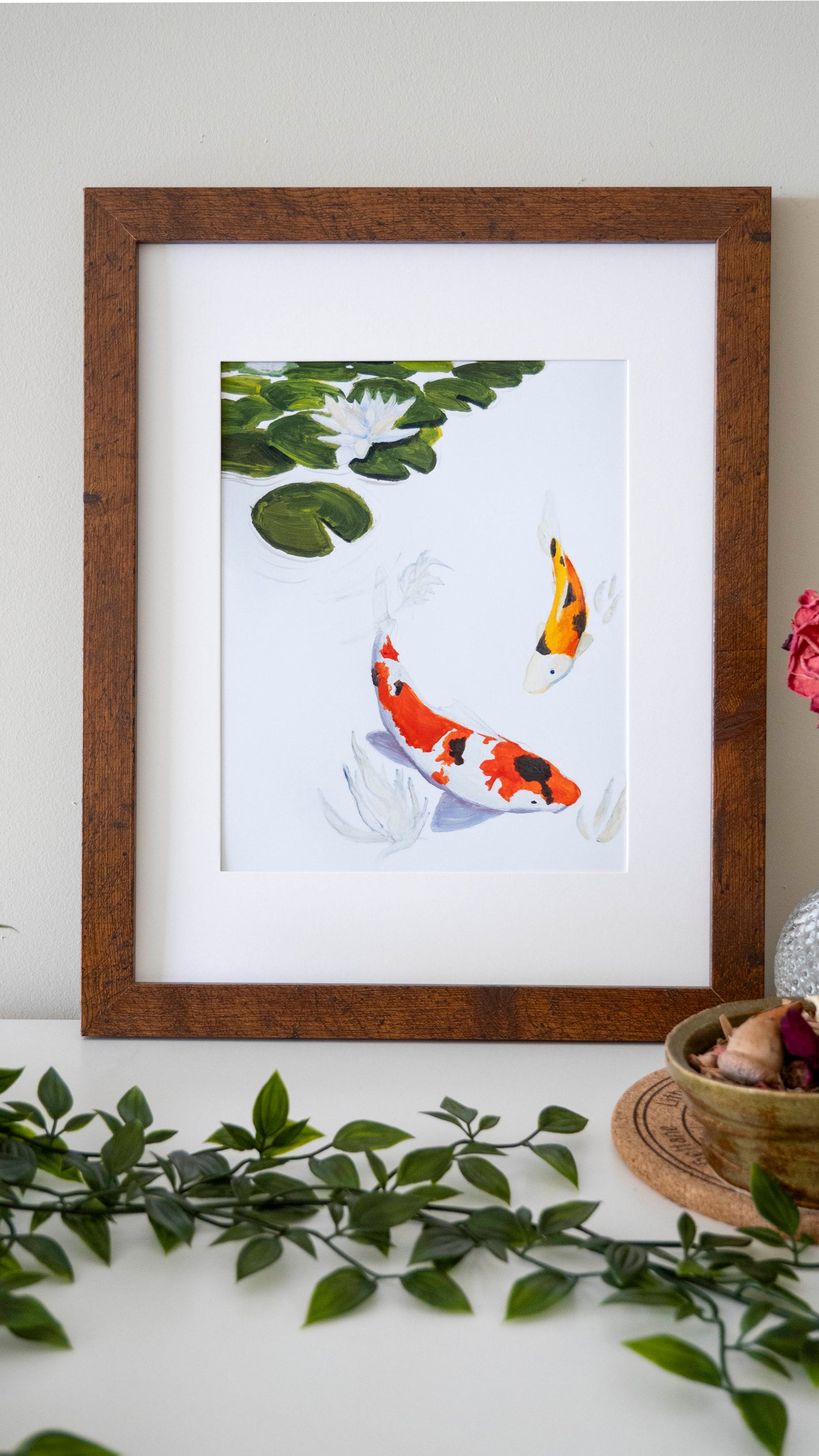 Koi Among Lilypad 8x10in Print