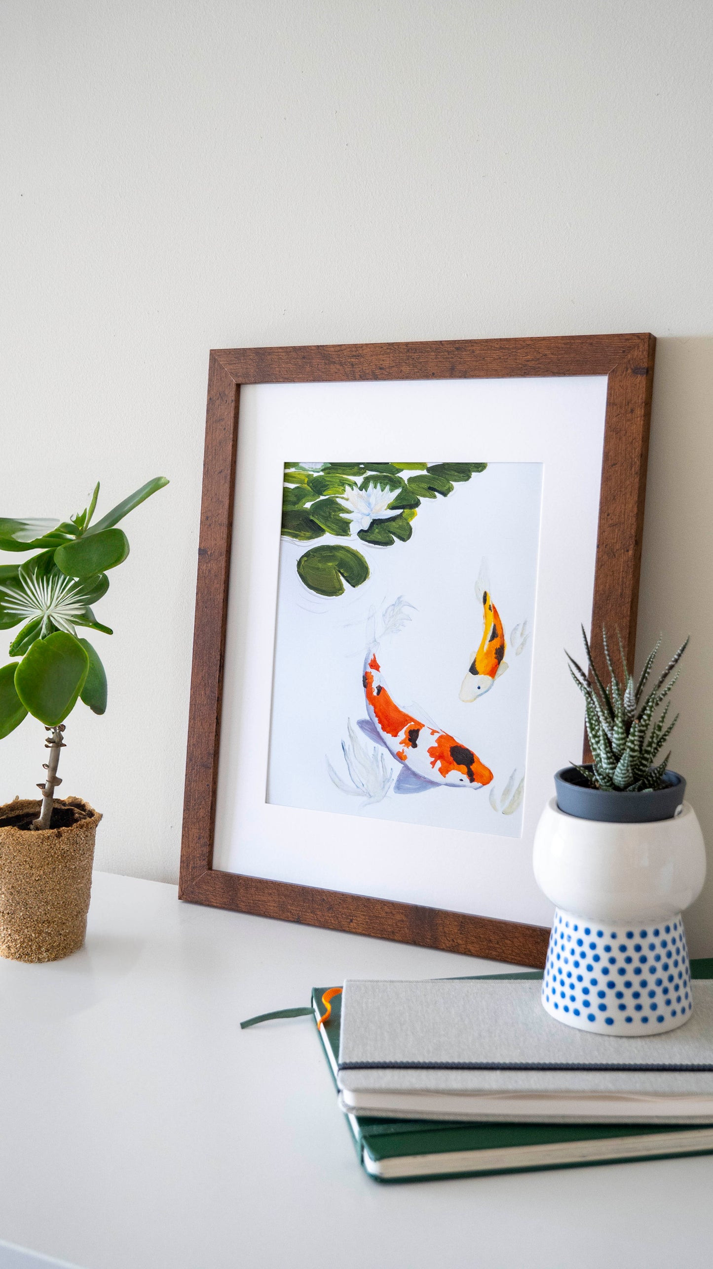 Koi Among Lilypad 8x10in Print